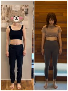 妻の1年前からの体型の変化｜福山市で唯一骨格から変えるパーソナルジムBoff
